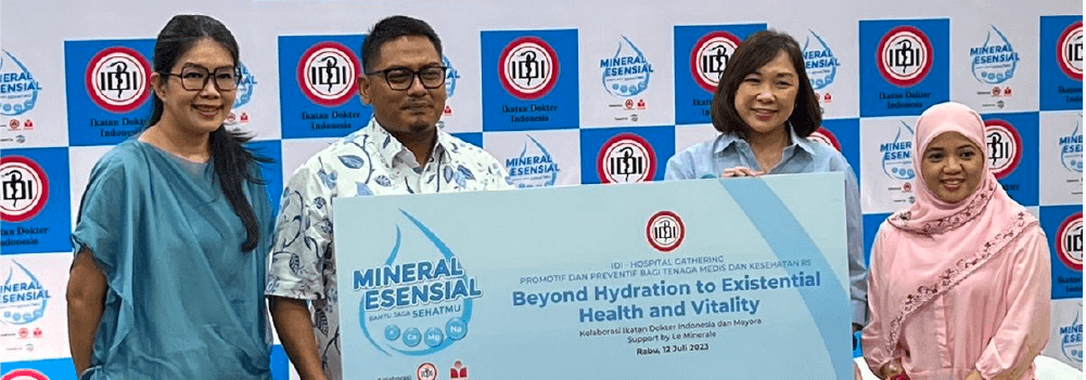 Sebagai Komitmen Terhadap Kesehatan, Ikatan Dokter Indonesia (IDI) Berkolaborasi  dengan PT. Mayora melalui brand Le minerale;